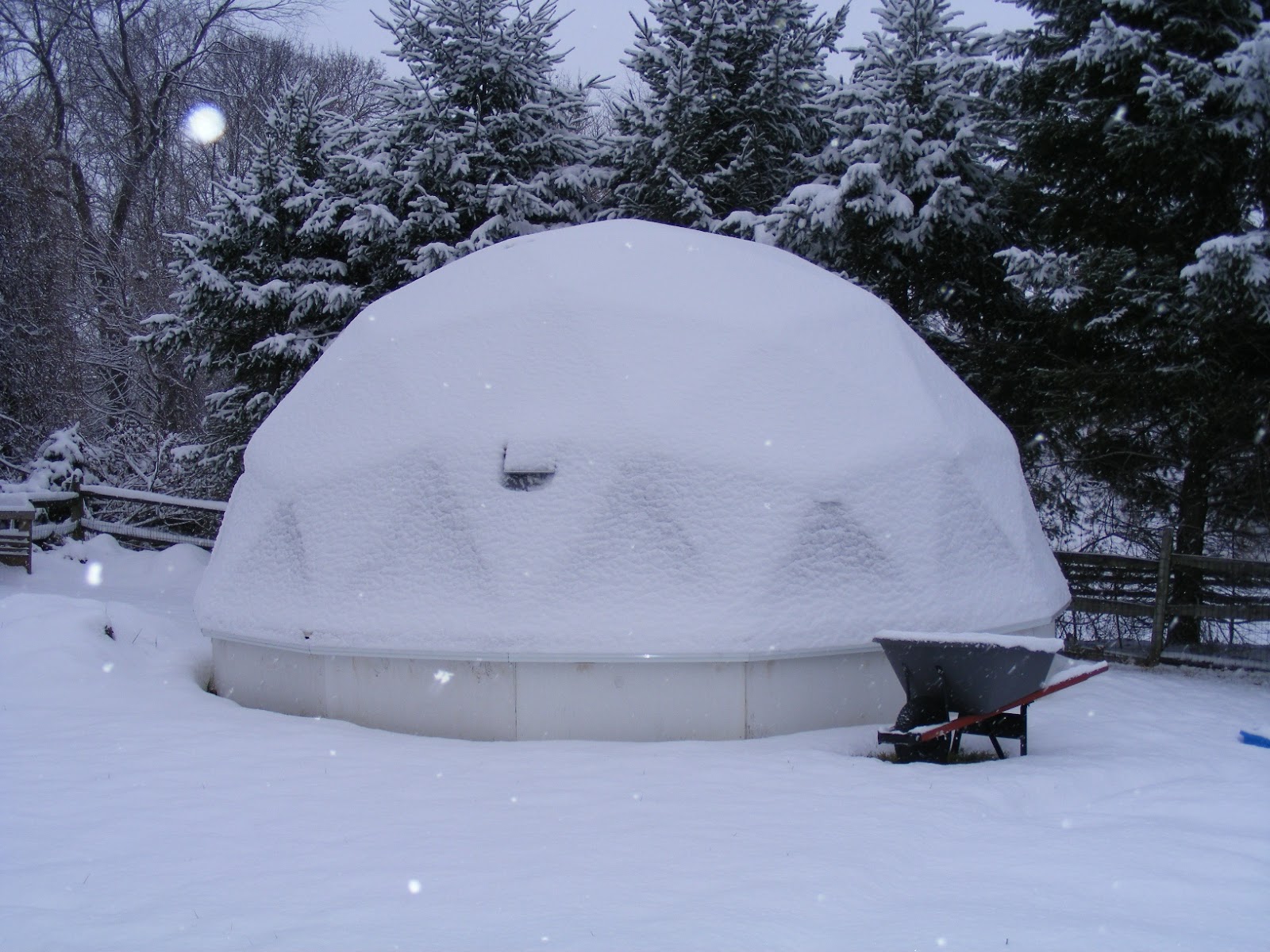Dome Greenhouses It's Snowing! No problem.